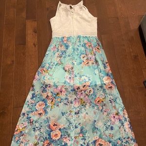 Floral dress worn twice